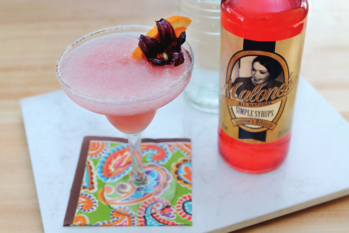 Hibiscus Margarita  This margarita is a fun spin on the Mexi